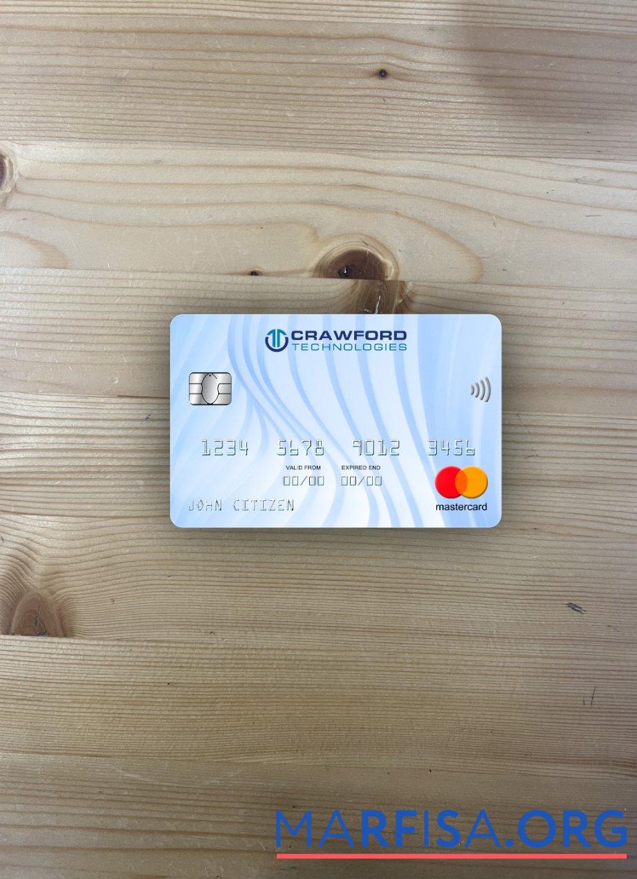 Blank Netherlands (Holland) Crawford Technologies Bank mastercard photolook front template